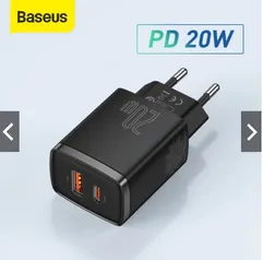 Carregador Baseus PD 20W  Dual Usb Tipo C Para Iphone 