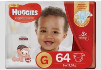 Fraldas Huggies Supreme Care Tam M, G, XG e XXG