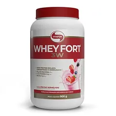 Whey Fort 3W - 900g - Frutas Vermelhas, Vitafor