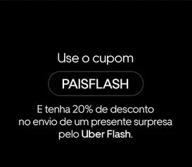 Uber com 20% de desconto no Uber flash