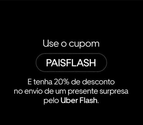 Uber com 20% de desconto no Uber flash