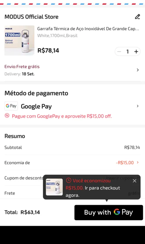 Imagem na descrição da promoção