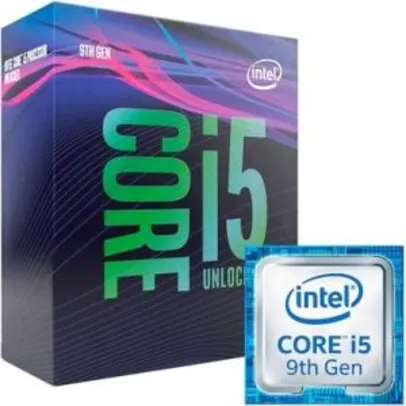 Processador Intel Core i5-9600k Coffee Lake refresh 9a Geração, Cache 9MB, 3.7GHz (4.6GHz Max Turbo), LGA 1151 - BX80684I59600K - R$1290