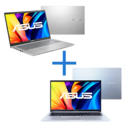 Notebook ASUS Vivobook 15 X1500EA-EJ3671 Prata Metálico + Notebook ASUS Vivobook M1502IA-EJ251W Prata Metálico