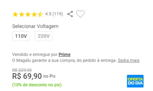 Imagem na descrição da promoção