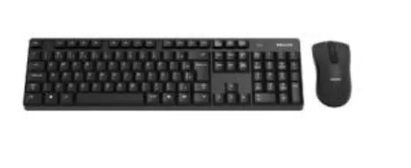 Combo Teclado e Mouse Wireless USB SPT6501B Philips Preto | R$ 106