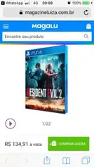 Resident Evil 2 para PS4 - Capcom - R$135