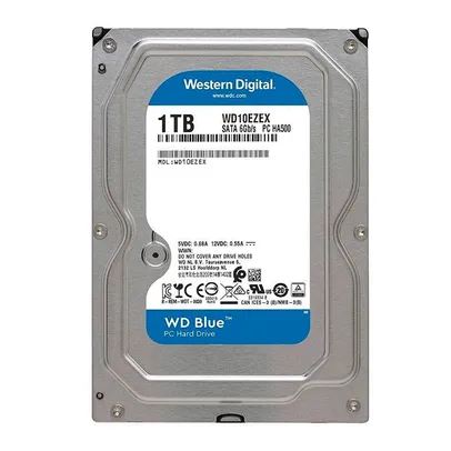 HD Western Digital BLUE 1TB 3.5" SATA III 6GB/S, WD10EZEX - R$269