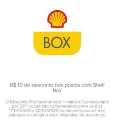 [Usuarios selecionados] R$10 OFF no abastecimento via Mercado Pago no Shell Box