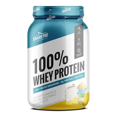 Sharkpro Whey Protein 100% Pote 900G Sabor Leitinho