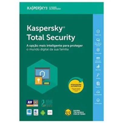 Kaspersky Total Security 2019 - Multidispositivos - 3 Dispositivos, 1 ano