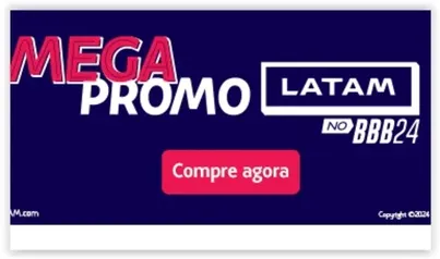 Mega Promo Latam , Passagens a partir de R$ 109