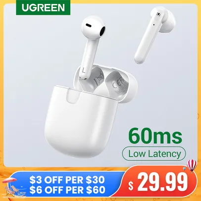 Fone de Ouvido Ugreen Hitune T2 Bluetooth 5.0 TWS | R$136