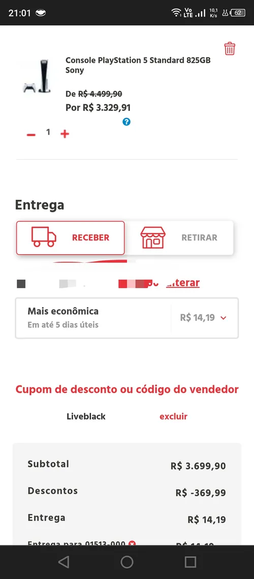 Imagem na descrição da promoção