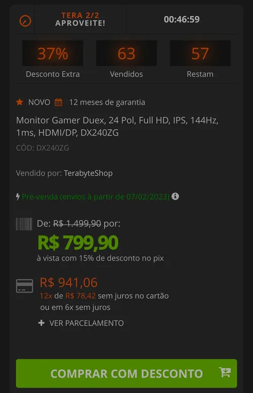 Imagem na descrição da promoção