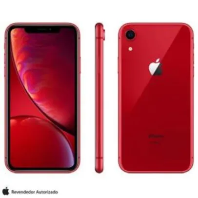 iPhone XR Vermelho, com Tela 6,1", 4G, 64 GB e Câmera de 12 MP | R$2799