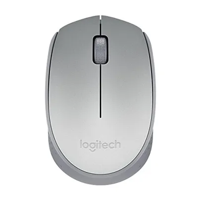 Mouse sem fio Logitech M170 com Design Ambidestro Compacto, Conexão USB e Pilha Inclusa - Prata | R$48