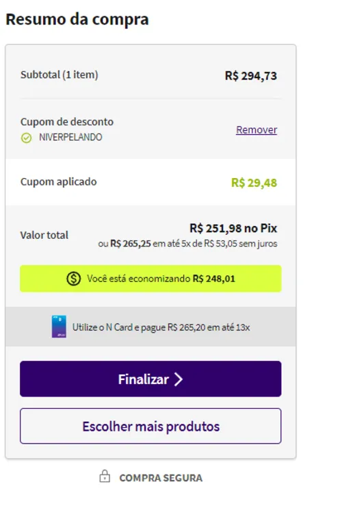 Imagem na descrição da promoção