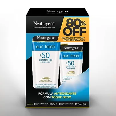 (REC) Protetor Solar Neutrogena Sun Fresh FPS 50 200ml + Neutrogena Sun Fresh fps 50 120ml