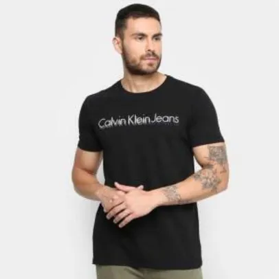 Camiseta Calvin Klein Estampada Masculina - Preto | R$ 47
