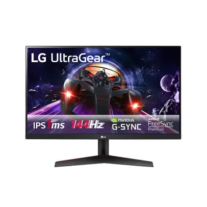 Monitor 24'' LG UltraGear Full hd, ips, hdr, 144Hz, 1ms, G-Sync, FreeSync, hdmi, 24GN600-B, Preto