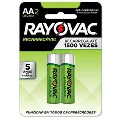 [PRIME] Pilhas recarregáveis AA Rayovac 1350mAh