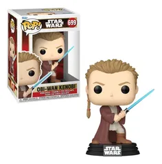 Boneco Obi-Wan Kenobi Padawan Filmes De Star Wars: A Ameaça Fantasma 699 Funko Pop!