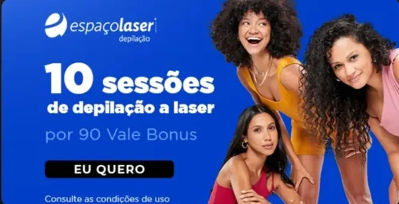 Vale bônus - 10 Sessões de Depilação a Laser na Axila ou 10 Sessões na Faixa da Barba