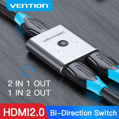 Vention hdmi switcher 2.0 4k bi-direção 2 em 1 para fora hdmi 2.0 adaptador para ps4/5 tv