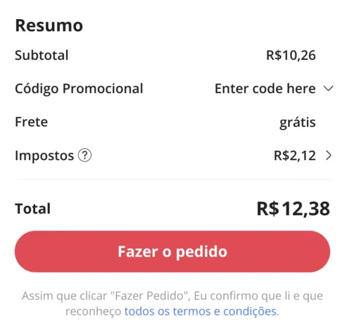 Imagem na descrição da promoção