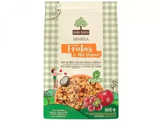 Granola Mãe Terra Integral Sem Açúcar - Frutas e Mel 800g