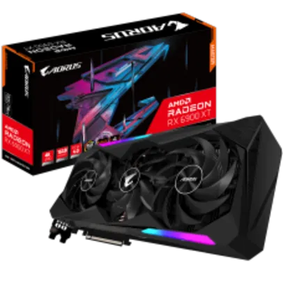 Placa de Vídeo Gigabyte Aorus AMD Radeon RX 6900 XT Master, OC, 16GB, GDDR6, FSR, Ray Tracing, GV-R6