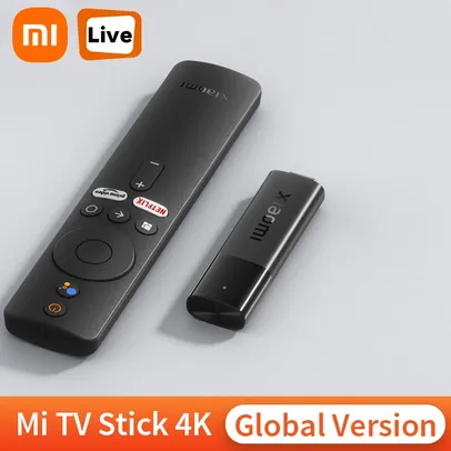 Novo Xiaomi Mi Tv Stick 4k Versão Global com Android Tv, 2gb Ram 8gb de armazenamento 