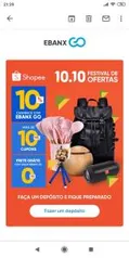 10% de cashback no Shopee com EBANX GO e frete grátis