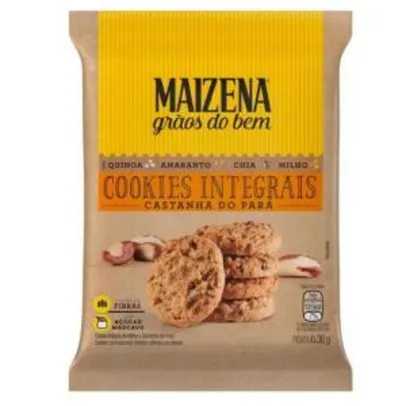 [50% OFF NA 2ª UNIDADE] Cookies Integrais Maizena Castanha do Pará 30g | R$1,03 un