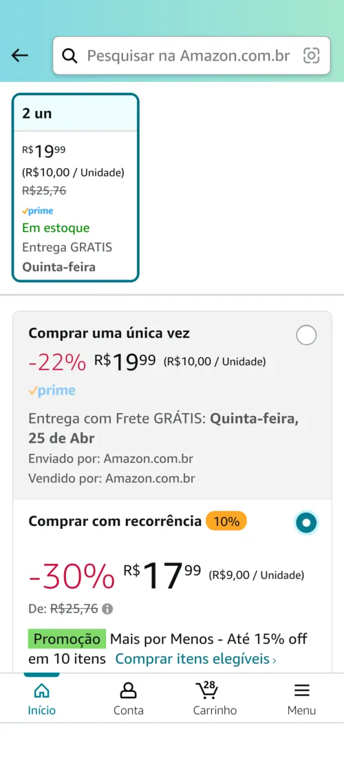 Imagem na descrição da promoção