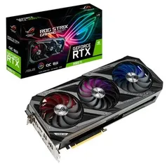  Placa de Vídeo Asus NVIDIA GeForce Rog Strix RTX 3060 Ti O8G V2 Gaming, RGB, 8GB GDDR6, DLSS, LHR, Ray Tracing