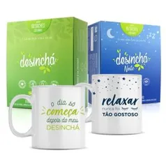 [60% de volta no AME pelo APP] Desinchá e Desinchá Noite + Canecas Dia e Noite R$172