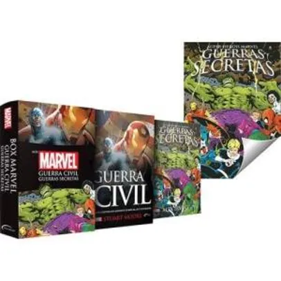 [Americanas] Box Marvel: Guerra Civil/ Guerras Secretas- 1ª Ed. Slim+ Pôster - R$22