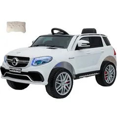 [Ame 849,00] Carro Elétrico Infantil 12V Branco Mercedes Benz AMG - brink+