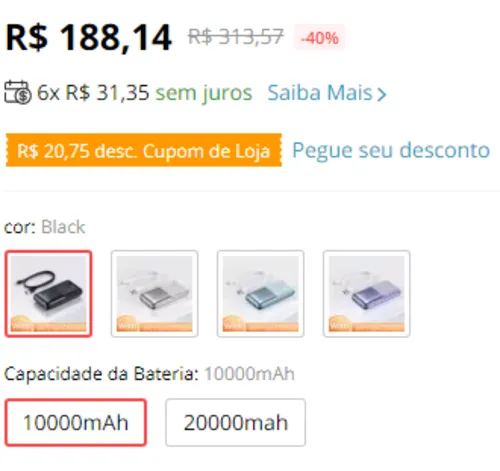 Imagem na descrição da promoção