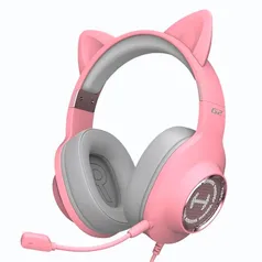 Headset Gamer Edifier G2II Pink Cat, RGB, 7.1 Virtual Som Surround