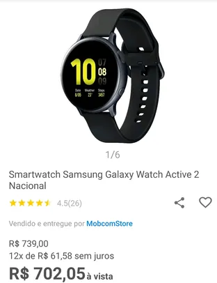 Smartwatch Samsung Active 2