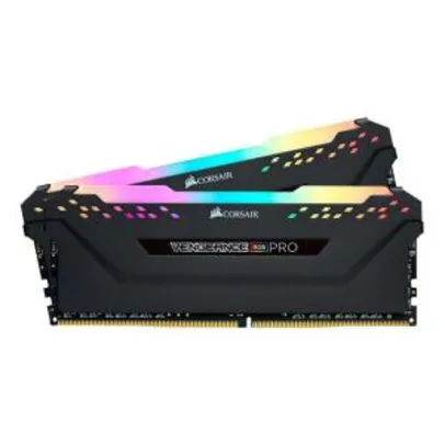 MEMORIA CORSAIR VENGEANCE RGB PRO 16GB (2X8) DDR4 3600MHZ PRETA, CMW16GX4M2D3600C18