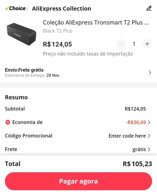 Imagem na descrição da promoção