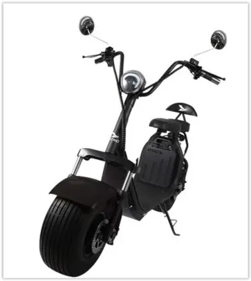 [AME R$ 6791] Scooter Elétrico City+ Preto 2000W 40KM 12AH 60V 40 KM/H 200 KGS Atrio - ES439