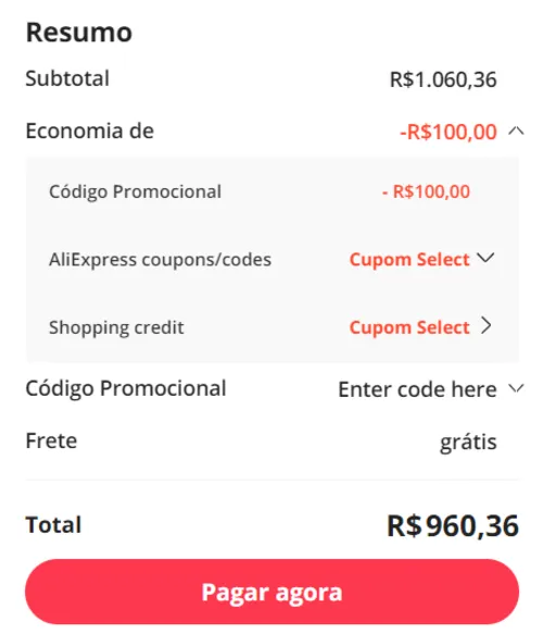 Imagem na descrição da promoção