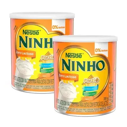 Kit 2 Ninho Zero Lactose Forti+ Lata 380g