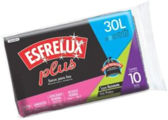[PRIME] Sacos Para Lixo Esfrelux Plus 30L | R$4,01