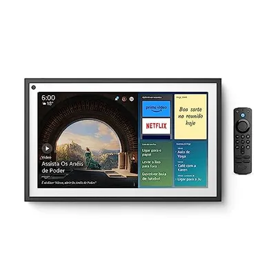 Echo Show 15: Smart Display Full HD de 15,6 com Alexa e experiência Fire TV | Controle remoto incluso